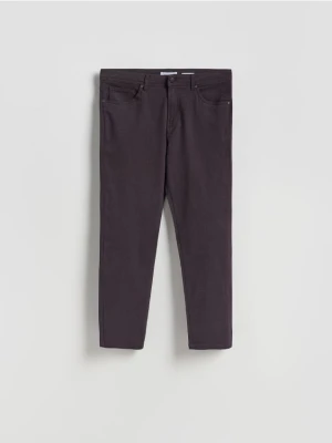 Reserved - Bawełniane spodnie slim fit - mahoniowy