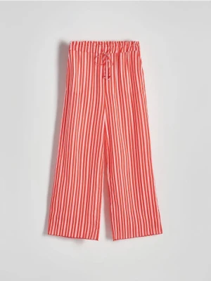 Reserved - Bawełniane spodnie w paski - wielobarwny