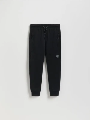 Reserved - Bawełniane spodnie z kieszeniami - czarny