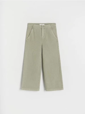 Reserved - Bawełniane spodnie - Zielony