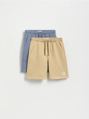 Reserved - Bawełniane szorty 2 pack - beżowy