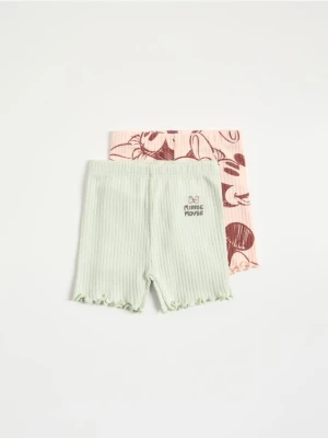 Reserved - Bawełniane szorty 2 pack Minnie Mouse - pastelowy róż