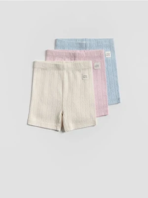Reserved - Bawełniane szorty 3 pack - pastelowy róż