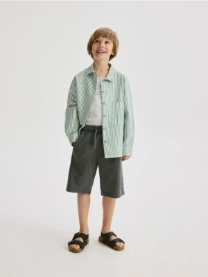 Reserved - Bawełniane szorty bermudy - ciemnoszary