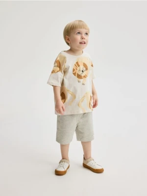 Reserved - Bawełniane szorty - beżowy