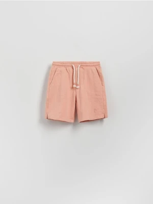 Reserved - Bawełniane szorty - brzoskwiniowy