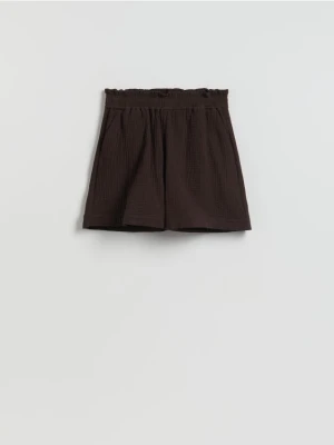 Zdjęcie produktu Reserved - Bawełniane szorty - ciemnobrązowy