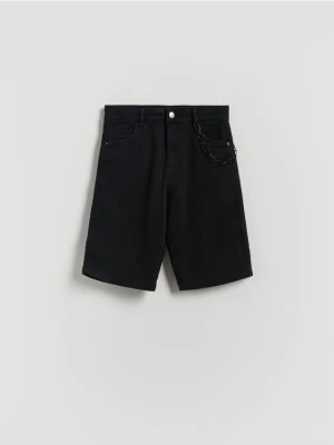 Reserved - Bawełniane szorty - czarny