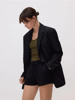 Reserved - Bawełniane szorty - czarny