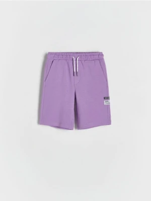 Reserved - Bawełniane szorty - fioletowy