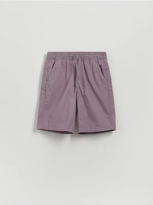 Reserved - Bawełniane szorty - fioletowy