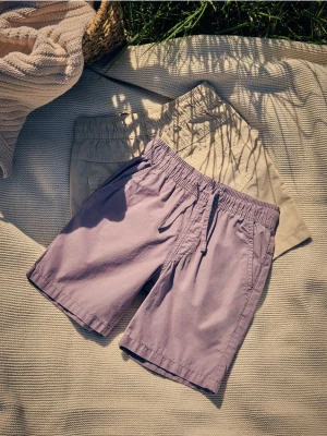 Reserved - Bawełniane szorty - fioletowy