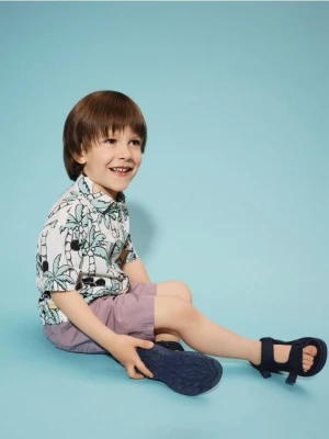 Reserved - Bawełniane szorty - fioletowy