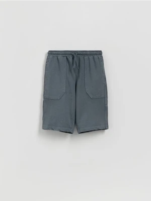 Reserved - Bawełniane szorty - granatowy