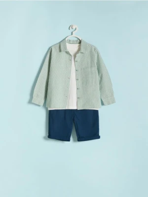 Reserved - Bawełniane szorty - granatowy