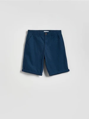 Reserved - Bawełniane szorty - granatowy