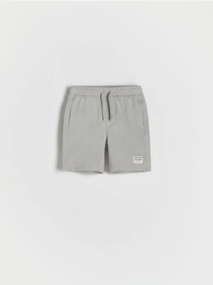 Reserved - Bawełniane szorty - jasnoszary