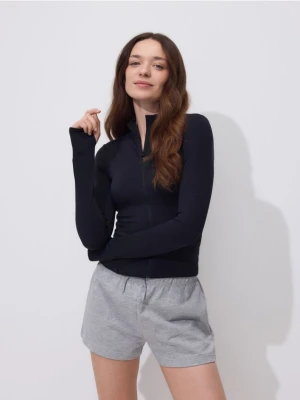 Reserved - Bawełniane szorty - jasnoszary