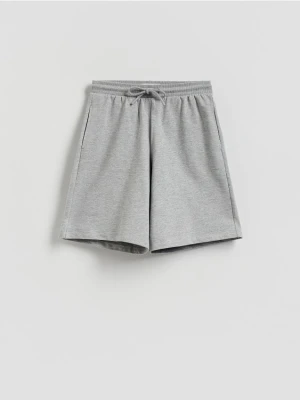 Reserved - Bawełniane szorty - jasnoszary
