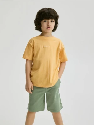 Reserved - Bawełniane szorty - jasnozielony