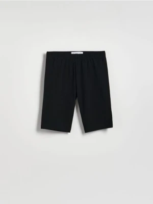 Reserved - Bawełniane szorty kolarki - czarny