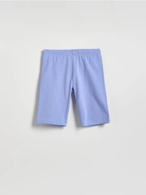Reserved - Bawełniane szorty kolarki - niebieski