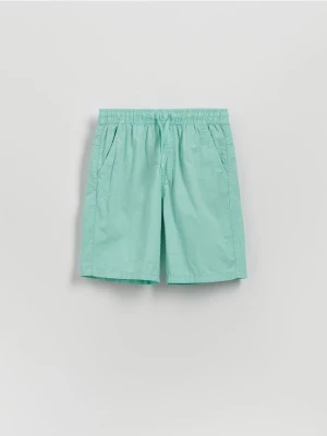Reserved - Bawełniane szorty - miętowy