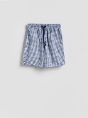 Reserved - Bawełniane szorty piżamowe - niebieski