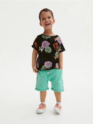 Reserved - Bawełniane szorty z kieszeniami - miętowy