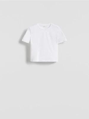 Reserved - Bawełniany crop top - biały