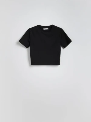 Zdjęcie produktu Reserved - Bawełniany crop top - czarny