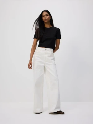 Reserved - Bawełniany crop top - czarny