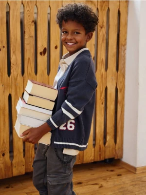 Zdjęcie produktu Reserved - Bawełniany kardigan - granatowy