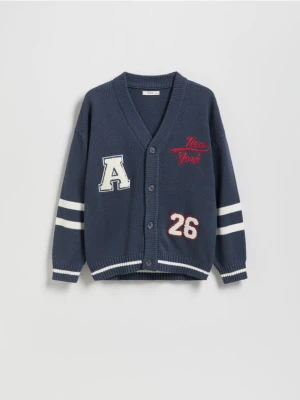 Reserved - Bawełniany kardigan - granatowy