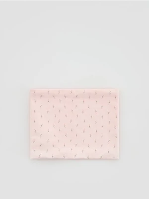 Reserved - Bawełniany komin z nadrukiem - pastelowy róż