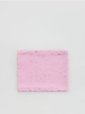 Reserved - Bawełniany komin z nadrukiem - różowy