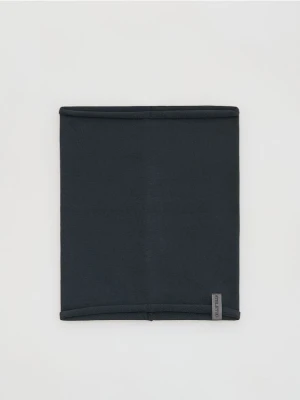 Reserved - Bawełniany komin z naszywką - ciemnoszary