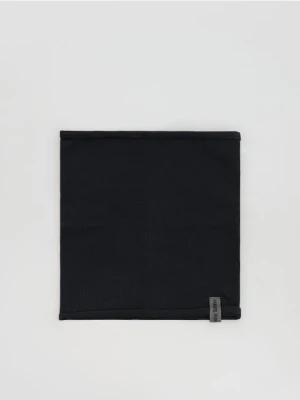 Reserved - Bawełniany komin z naszywką - ciemnoszary