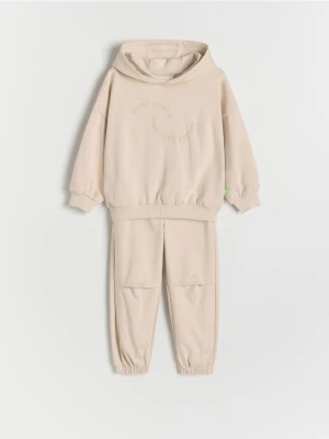 Reserved - Bawełniany komplet - beżowy