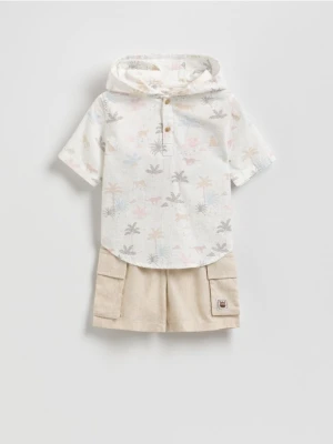 Reserved - Bawełniany komplet - beżowy