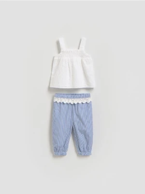 Reserved - Bawełniany komplet - biały