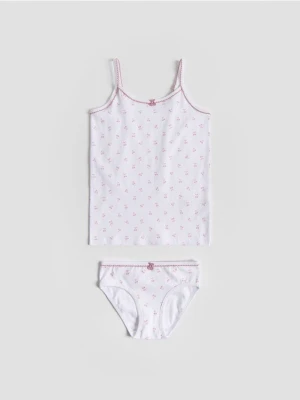 Reserved - Bawełniany komplet bielizny - biały