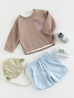 Reserved - Bawełniany komplet - brązowy