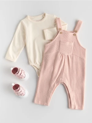 Reserved - Bawełniany komplet - brudny róż