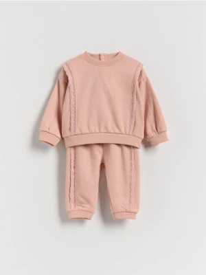 Reserved - Bawełniany komplet - brudny róż