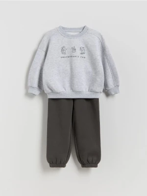 Reserved - Bawełniany komplet - ciemnobrązowy