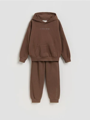 Reserved - Bawełniany komplet - ciemnobrązowy