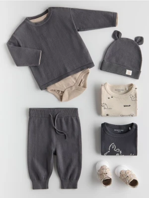 Reserved - Bawełniany komplet - ciemnoszary