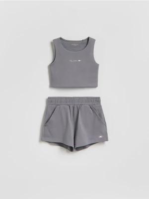 Reserved - Bawełniany komplet - ciemnoszary