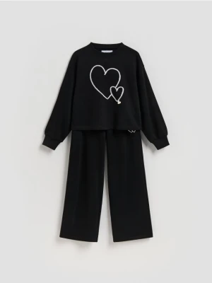 Reserved - Bawełniany komplet - czarny